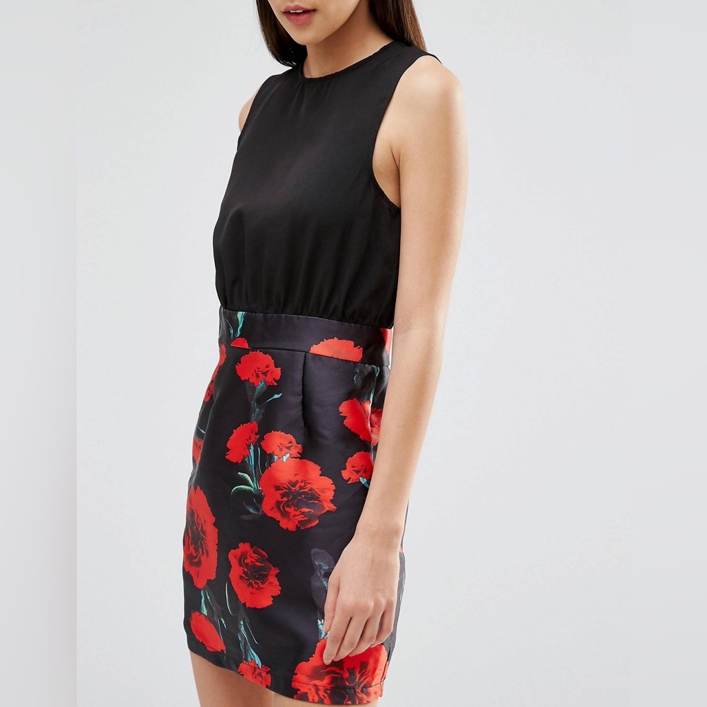 AX Paris 2 In 1 Floral Print Dress - Picture 3 of 10